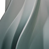 SOGA 32cm Glass Vase Blue with Beautiful glass Bubble Texture Art Vases
