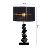 SOGA 55cm Black Table Lamp with Dark Shade LED Desk Lamp