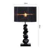 SOGA 60cm Black Table Lamp with Dark Shade LED Desk Lamp