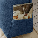 SOGA 100cm Blue Triangular Wedge Bed Pillow Headboard Backrest Bedside Tatami Cushion Home Decor