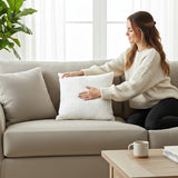 SOGA 2X 50cm White Textured Geometric Pattern Decorative Throw Pillow