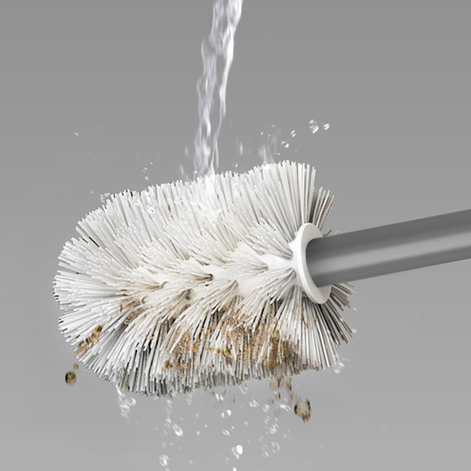 SOGA 27cm Wall-Mounted Toilet Brush –Dark Grey with Drain Holes