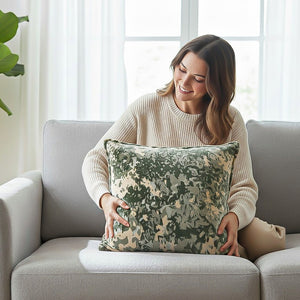 SOGA 2X 50cm Green Gold Crushed Velvet Decorative Throw Pillow