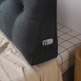 SOGA 2X 100cm Dark Grey Triangular Wedge Bed Pillow Headboard Backrest Bedside Tatami Cushion Home Decor