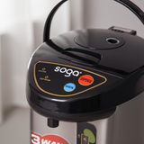 SOGA 3.8L Silver Electric Kettle Water Boiler Thermal Pot 3 Dispensing Modes Keep Warm