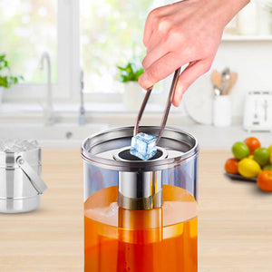 SOGA 3L Stainless Steel Beverage Dispenser with Ice Cylinder