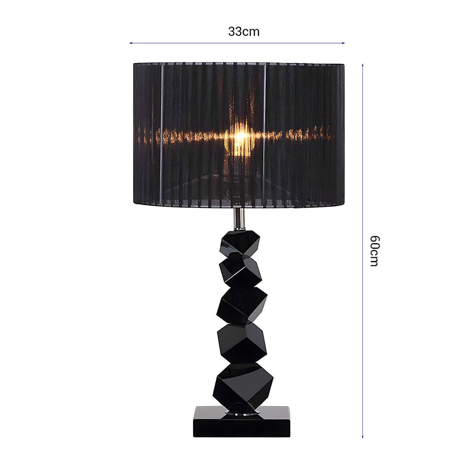 SOGA 2X 60cm Black Table Lamp with Dark Shade LED Desk Lamp
