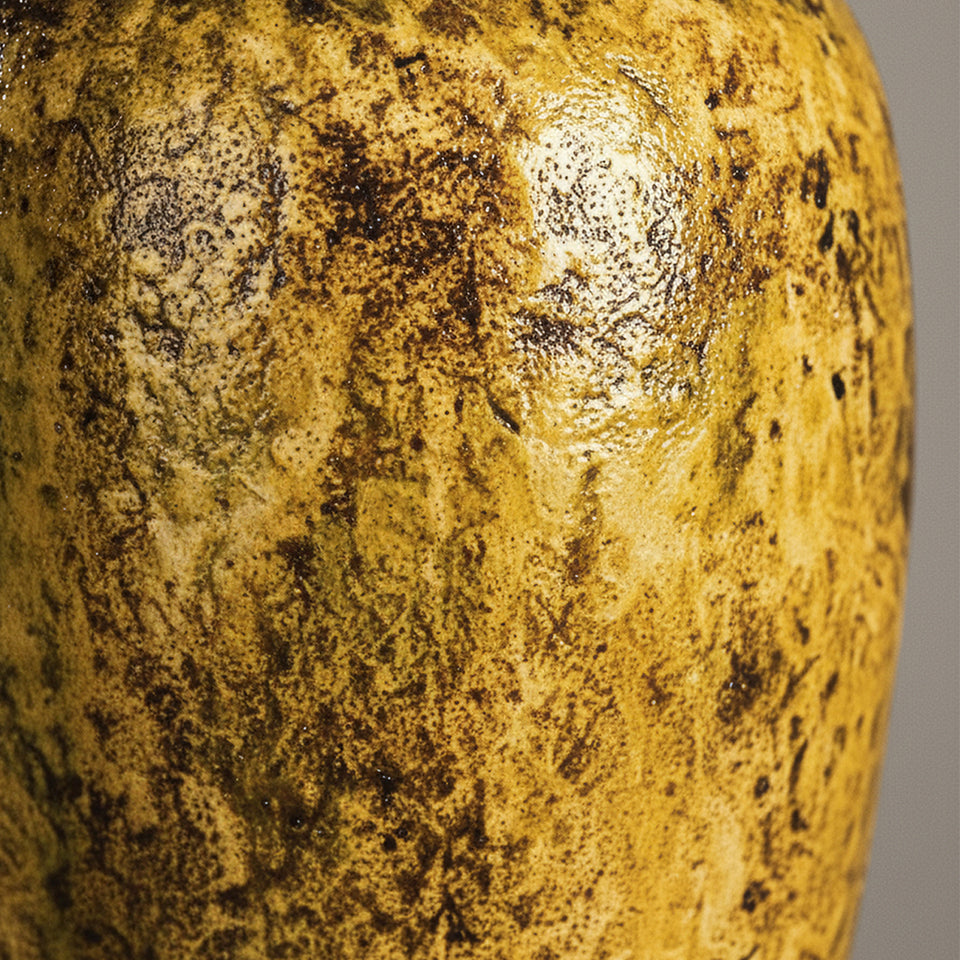 SOGA 30x19cm Yellow Medium Ceramic Flower Vase Elegant Living Room Home Decor