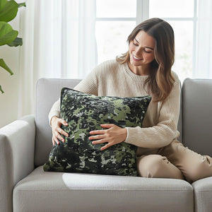 SOGA 2X 50cm Forest Green Crushed Velvet Decorative Throw Pillow