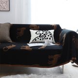 SOGA 2X Black Brown Animal Print Throw Blanket 130x180cm Polyester