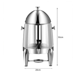 SOGA Stainless Steel 12L Beverage Dispenser Hot and Cold Juice Water Tea Chafer Urn Buffet Drink Container Jug