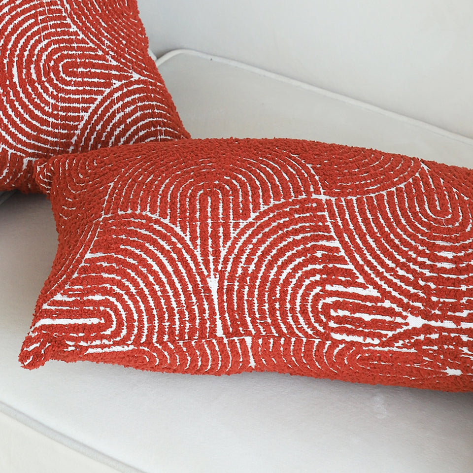 SOGA 2X 35cm Throw Pillow Burgundy Cinnabar Perfect Burnt Indoor and Outdoor Corded for Home Decor