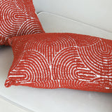 SOGA 2X 35cm Throw Pillow Burgundy Cinnabar Perfect Burnt Indoor and Outdoor Corded for Home Decor