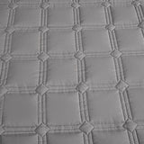 SOGA Grey 153cm Wide Mattress Cover Thick Quilted Stretchable Bed Spread Sheet Protector with Pillow Covers