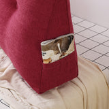 SOGA 4X 100cm Rose Red Triangular Wedge Bed Pillow Headboard Backrest Bedside Tatami Cushion Home Decor