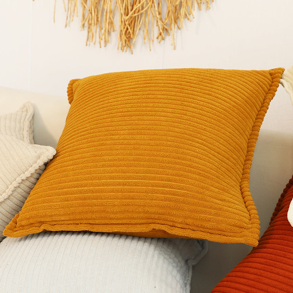 SOGA 50cm Throw Pillow Mustard Wabi Sabi Arches Indoor and Outdoor Kavka for Home Decor