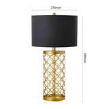 SOGA 2X Golden Hollowed Out Base Table Lamp with Dark Shade