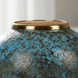 SOGA 21x22cm Light Blue Small Ceramic Flower Vase Elegant Living Room Home Decor