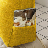 SOGA 2X 120cm Yellow Triangular Wedge Bed Pillow Headboard Backrest Bedside Tatami Cushion Home Decor