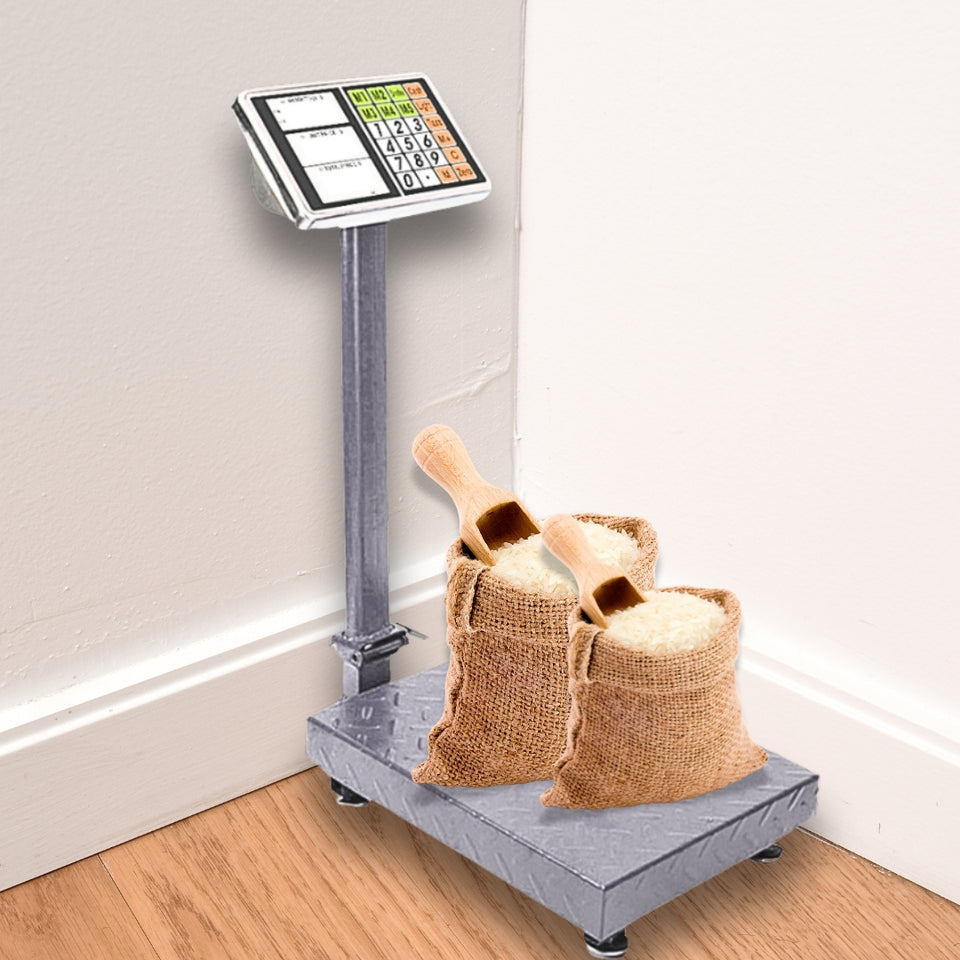 SOGA 2X Electronic Digital Platform Scale Postal Weight Black 300kg