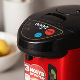 SOGA 2X 3.8L Red Stainless Steel Electric Kettle Water Boiler with 3 Dispensing Modes