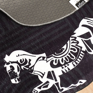 SOGA Three-Seater Black Horse Print 90x210cm Throw Blanket Sofa Cover