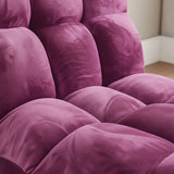 SOGA Floor Recliner Folding Lounge Sofa Futon Couch Folding Chair Cushion -Magenta