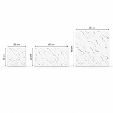 SOGA Peel & Stick Floor and Wall Tiles 30 x 60cm 10 Pack White Faux Marble