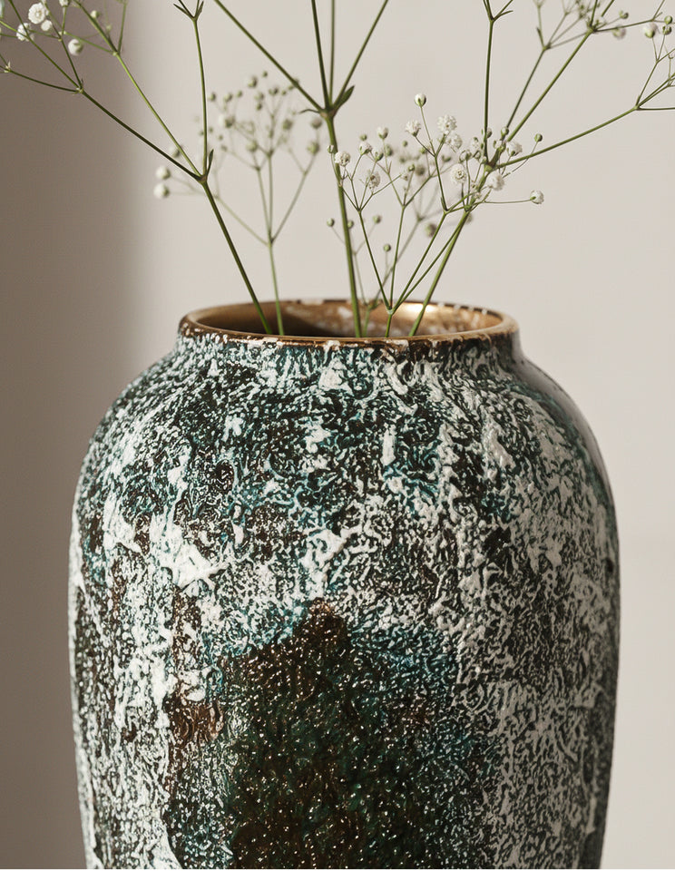 SOGA 35x17cm Green Large Ceramic Flower Vase Elegant Living Room Home Decor