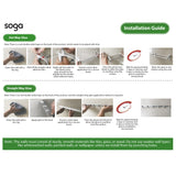 SOGA 34cm Kitchen Sink Storage Organiser Space Saving Adhesive Shelf Rack