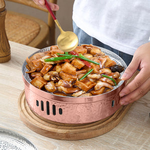 SOGA 28cm Rose Pink Hammered Dry Pot An Elegant Rose Pink Finish Kitchen