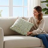 SOGA 2X Woven Cushion 45cm Green Yellow Multi-Color Textured Decorative Throw Pillow