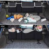 SOGA 4X Oxford Cloth Car Storage Trunk Organiser Backseat Multi-Purpose Interior Accessories Black