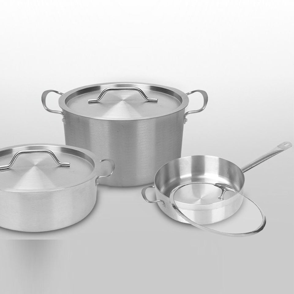 SOGA 32cm Stainless Steel Saucepan Sauce pan with Glass Lid and Helper Handle Triple Ply Base Cookware