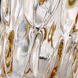 SOGA 29.8cm Golden Amber Glass Crystal Vase Elegant Modern Home Decor
