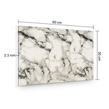 SOGA Peel & Stick Floor and Wall Tiles 30 x 60cm 10 Pack Black White Faux Marble