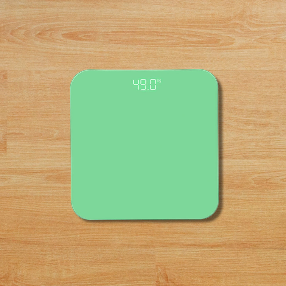 SOGA 180kg Digital Fitness Weight Bathroom Gym Body Glass LCD Electronic Scales Green
