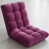 SOGA Floor Recliner Folding Lounge Sofa Futon Couch Folding Chair Cushion -Magenta