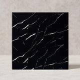 SOGA Peel & Stick Floor and Wall Tiles 60 x 60cm 10 Pack Black Faux Marble