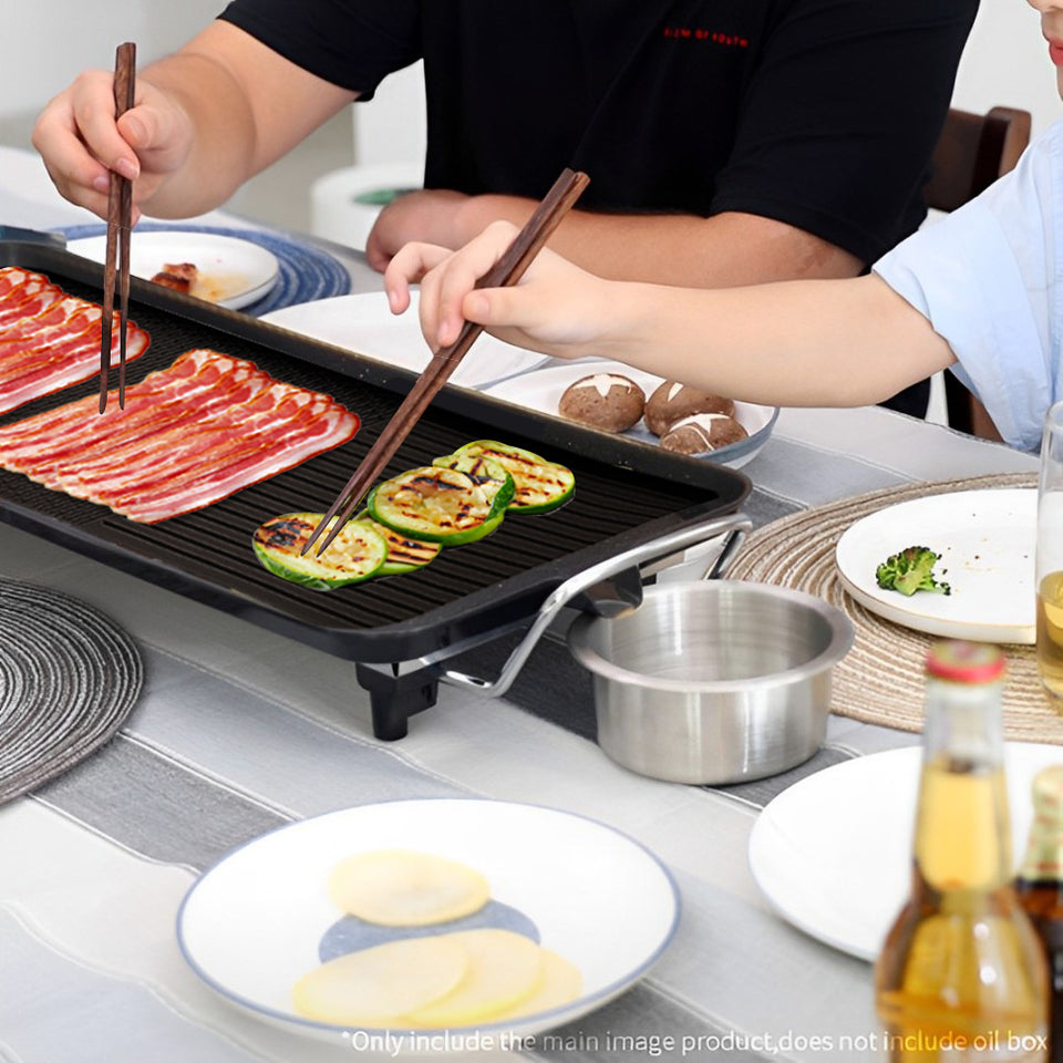 SOGA Electric Steamboat Asian Hot Pot Soup Maker Fondue Teppanyaki Hotpot Grill