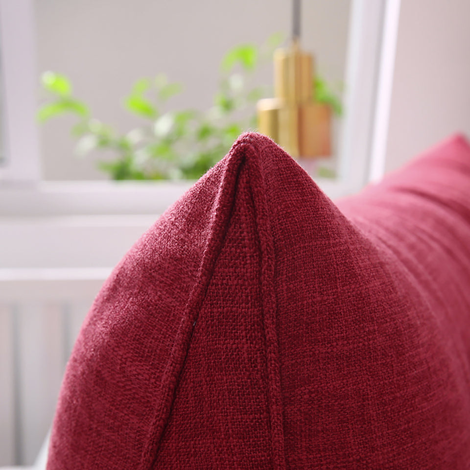 SOGA 4X 100cm Rose Red Triangular Wedge Bed Pillow Headboard Backrest Bedside Tatami Cushion Home Decor