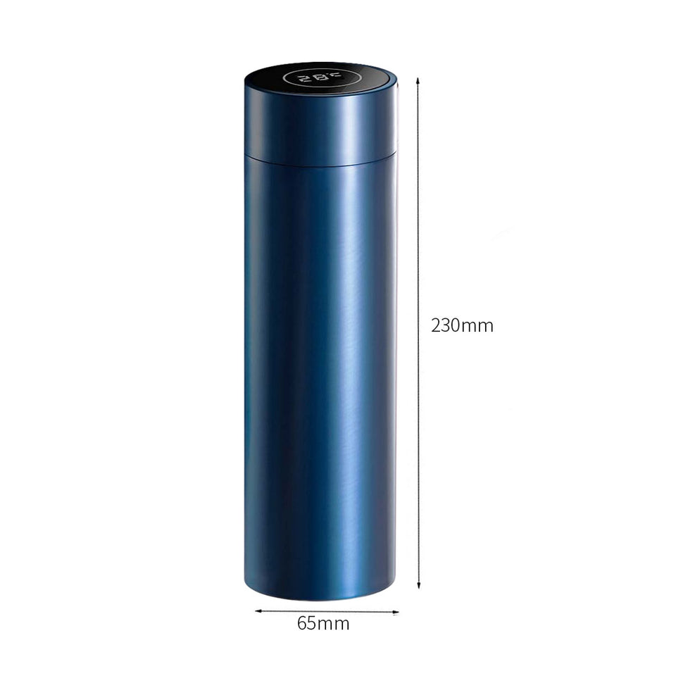 SOGA 500ML Stainless Steel Smart LCD Thermometer Display Bottle Vacuum Flask Thermos Blue