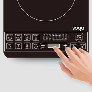 SOGA Dual Burners Cooktop Stove 30cm Cast Iron Frying Pan Skillet and 28cm Induction Casserole