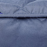 SOGA 2X Blue 183cm Wide Cross-Hatch Mattress Cover Thick Quilted Stretchable Bed Spread Sheet Protector with Pillow Covers