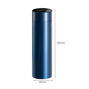 SOGA 2X 500ML Stainless Steel Smart LCD Thermometer Display Bottle Vacuum Flask Thermos Blue