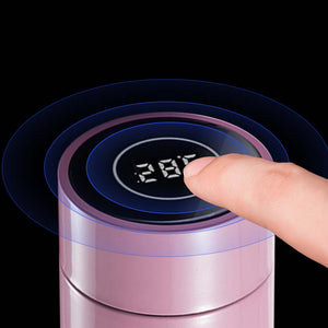 SOGA 2X 500ML Stainless Steel Smart LCD Thermometer Display Bottle Vacuum Flask Thermos Pink