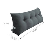 SOGA 2X 120cm Dark Grey Triangular Wedge Bed Pillow Headboard Backrest Bedside Tatami Cushion Home Decor
