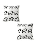 SOGA 2-Pack 45cm White Teddy Fleece Pony Design Throw Pillows
