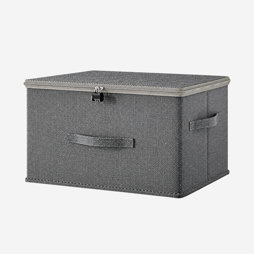 SOGA (49x37x30cm) Grey Fabric Storage Box Home Organizer