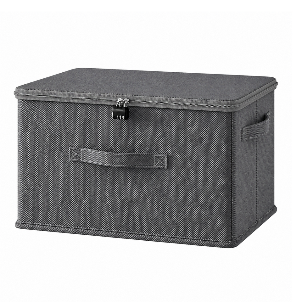 SOGA (60x40x30cm) Grey Fabric Storage Box Home Organizer